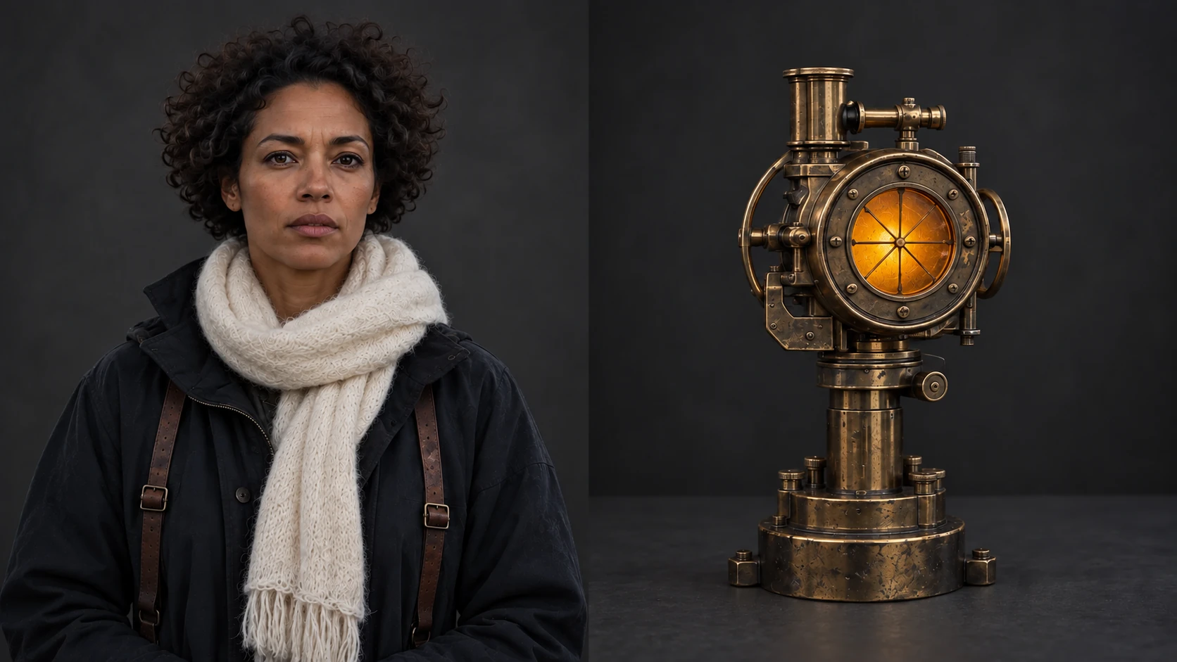 Front view reference portrait of the cartographer